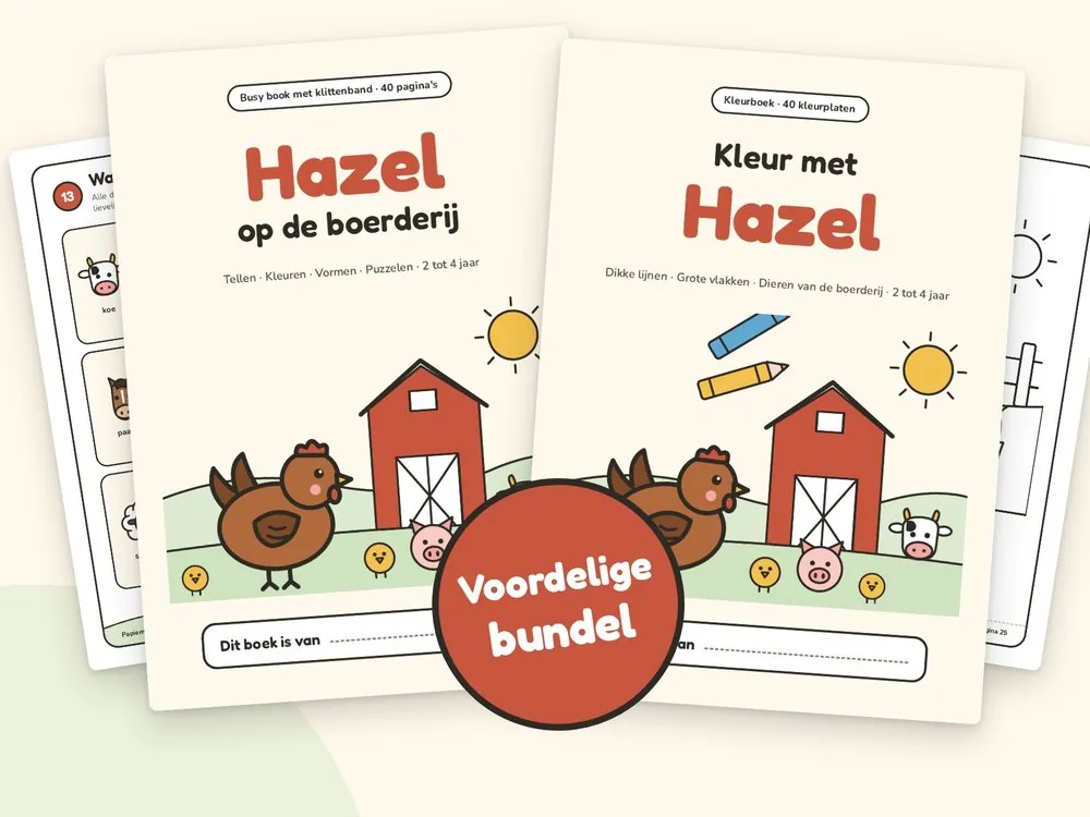Het busy book en het kleurboek samen in een bundel