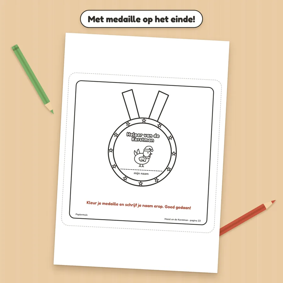 Medaille Helper van de Kerstman