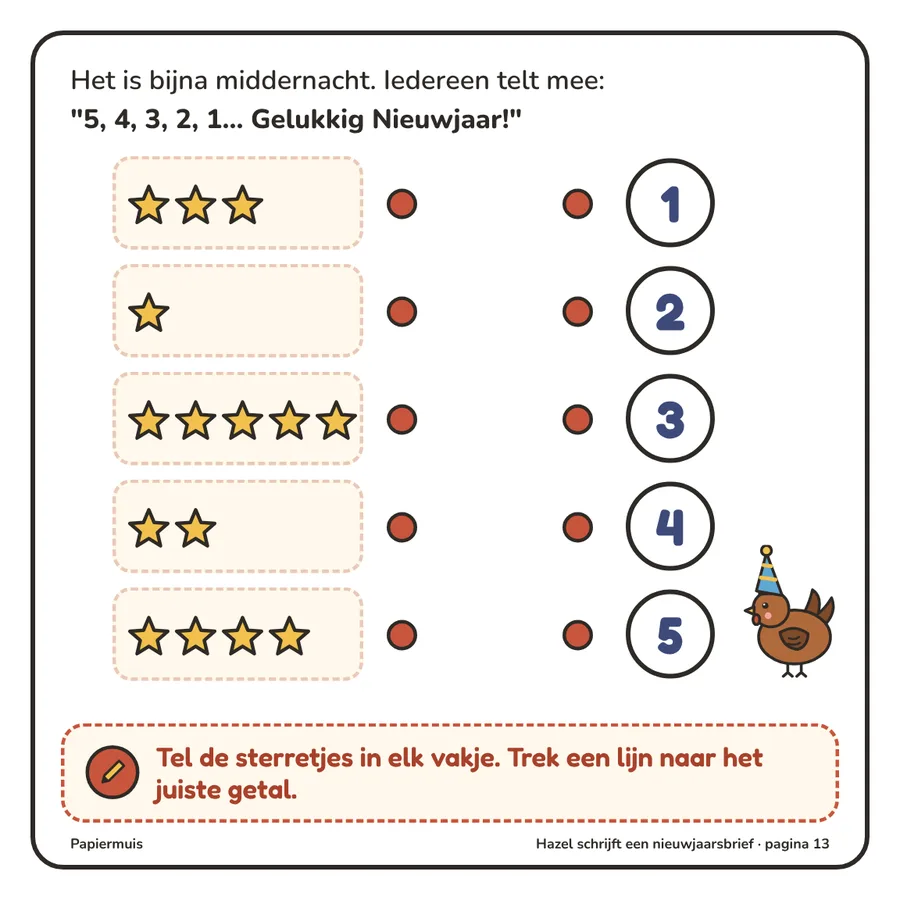 Aftellen naar middernacht: 5, 4, 3, 2, 1