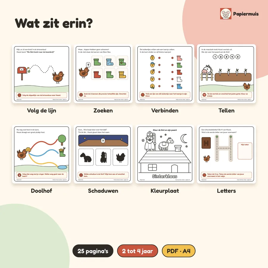 Volgen, zoeken, verbinden, tellen en meer