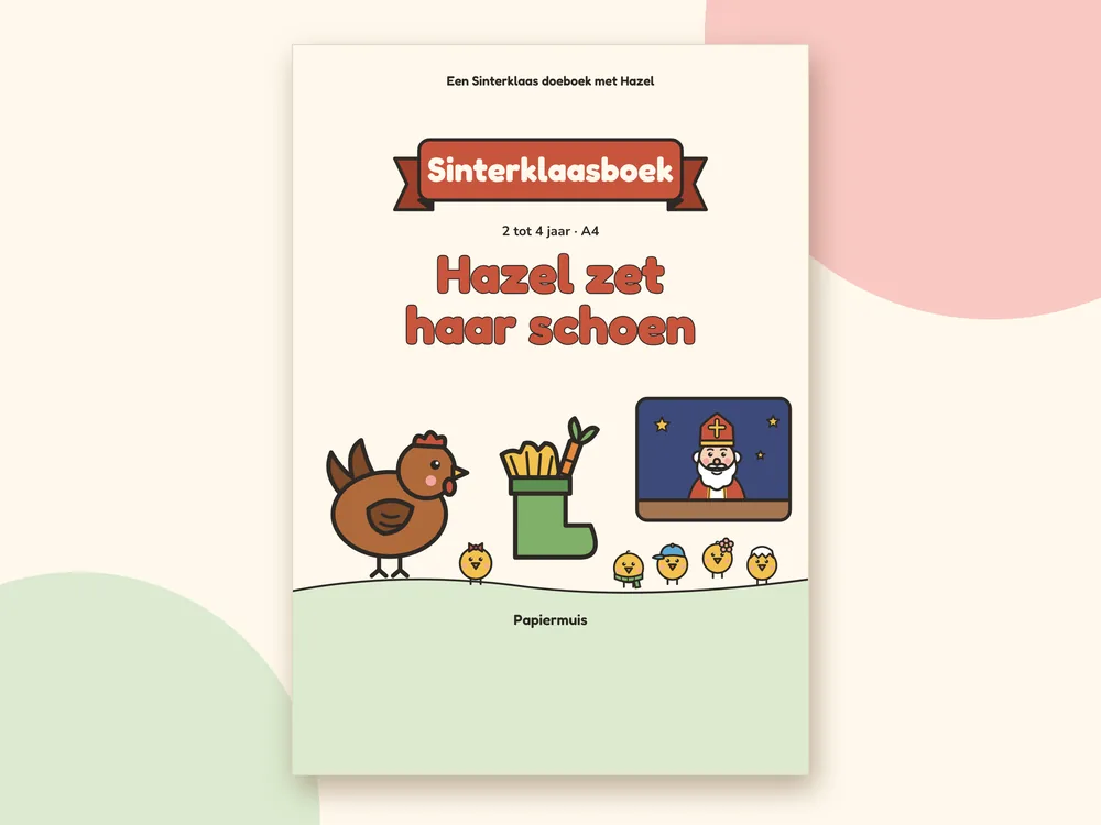 Voorpagina van het Sinterklaasboek Hazel zet haar schoen