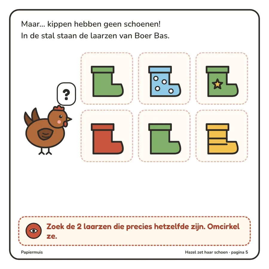 Welke 2 laarzen zijn hetzelfde?