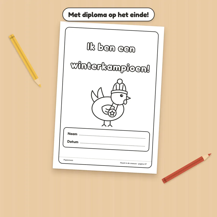 Diploma "Ik ben een winterkampioen!"
