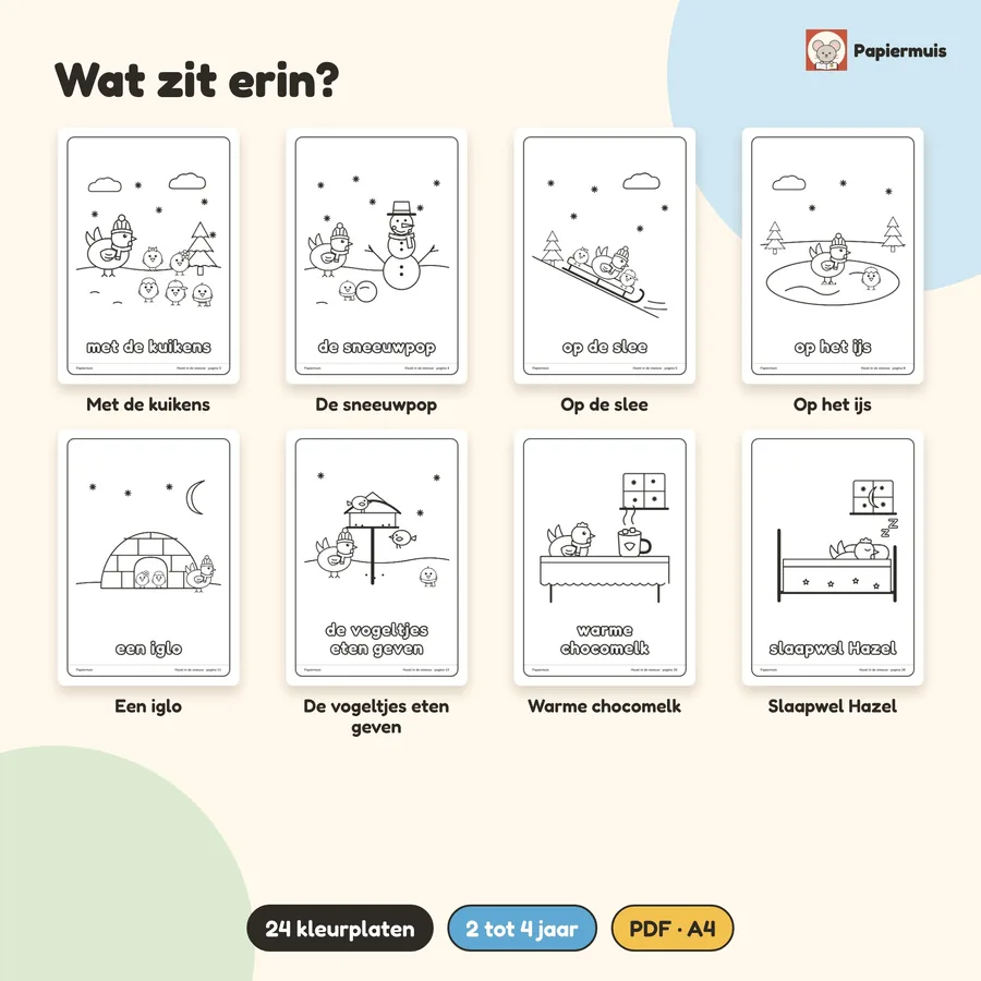 24 winterscènes, van de sneeuwpop tot slaapwel Hazel